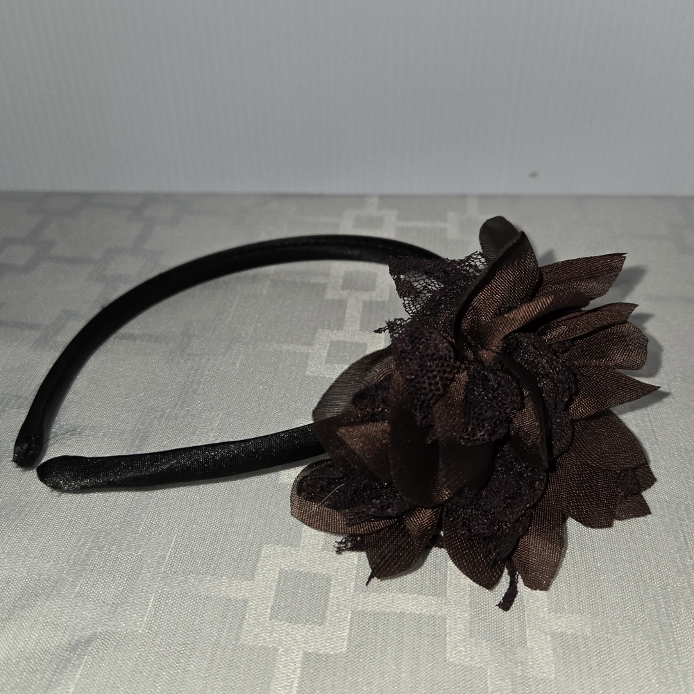 Brown Fabric Flower Headband